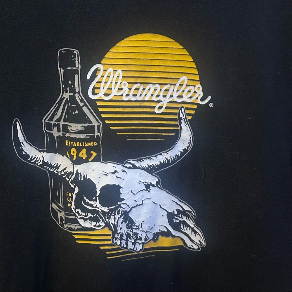 Wrangler Vintage Inspired Western Styled Graphic 100% Cotton T Shirt. Size Large